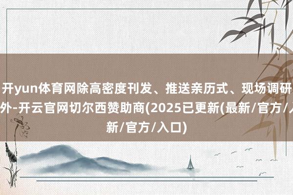 开yun体育网除高密度刊发、推送亲历式、现场调研报谈外-开云官网切尔西赞助商(2025已更新(最新/官方/入口)