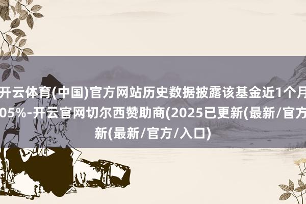 开云体育(中国)官方网站历史数据披露该基金近1个月着落3.05%-开云官网切尔西赞助商(2025已更新(最新/官方/入口)