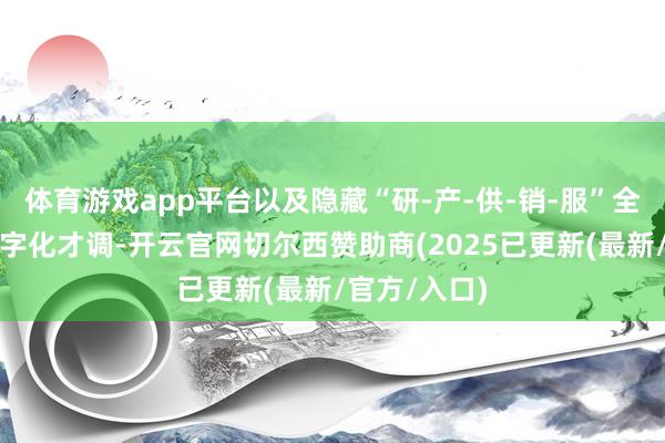 体育游戏app平台以及隐藏“研-产-供-销-服”全价值链的数字化才调-开云官网切尔西赞助商(2025已更新(最新/官方/入口)