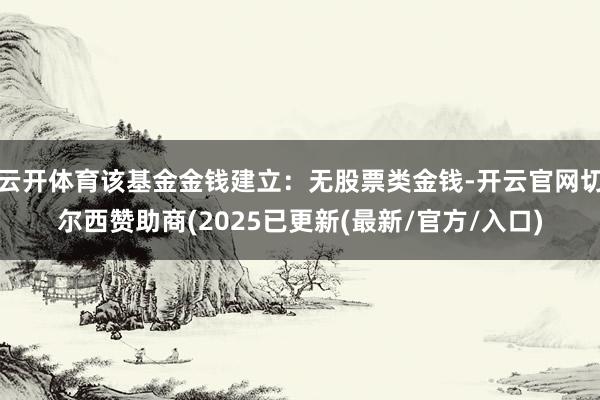 云开体育该基金金钱建立：无股票类金钱-开云官网切尔西赞助商(2025已更新(最新/官方/入口)
