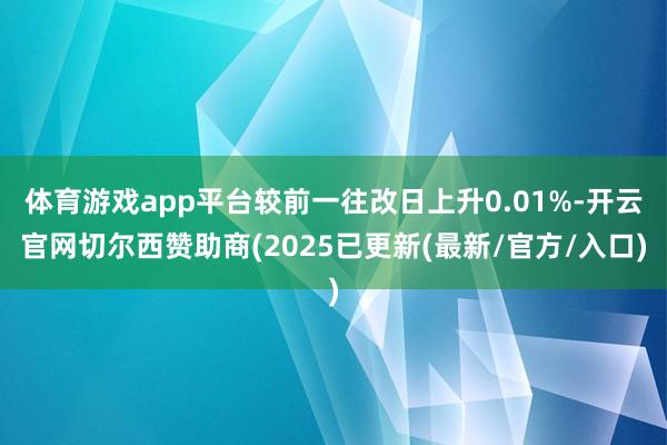 体育游戏app平台较前一往改日上升0.01%-开云官网切尔西赞助商(2025已更新(最新/官方/入口)