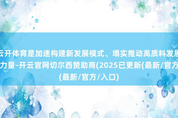 云开体育是加速构建新发展模式、塌实推动高质料发展的弥留力量-开云官网切尔西赞助商(2025已更新(最新/官方/入口)