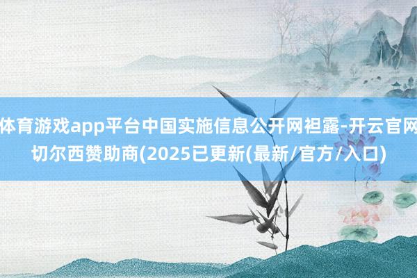 体育游戏app平台中国实施信息公开网袒露-开云官网切尔西赞助商(2025已更新(最新/官方/入口)